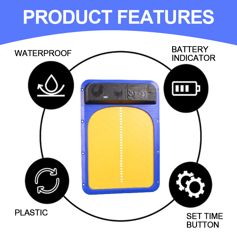 Automatic Chicken Coop Door With Solar Light Sensor Upgrad Waterproof Chicken Coop Door Easy Install Electric Poultry House Door
