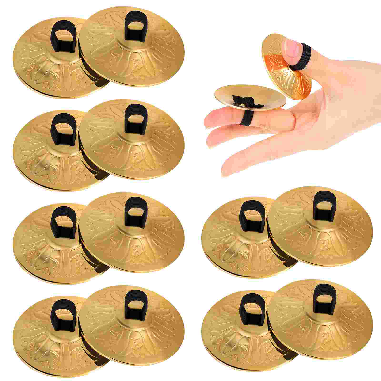 Copper Finger Cymbals Small Finger Cymbals Belly Dancing Mini Cymbals Musical Instrument Saucers