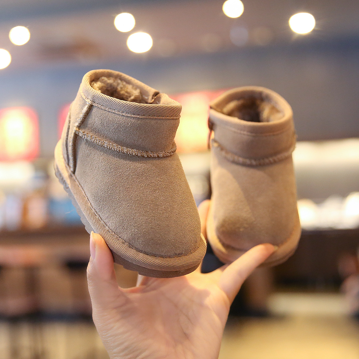 Children's sports snow boots, plush warm children's winter soled walking men's baby cotton shoes, free shipping dh910320090