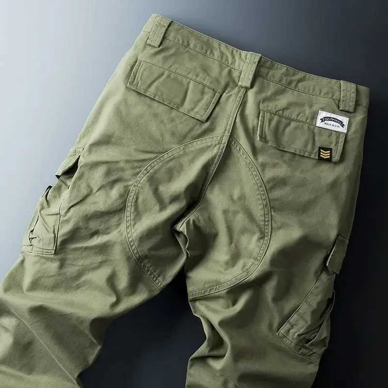 Mens Trouser Stretching Loose in Korean Mens Cargo Pants Large Fashion Harajuku High Quality Fashion Pants W241112