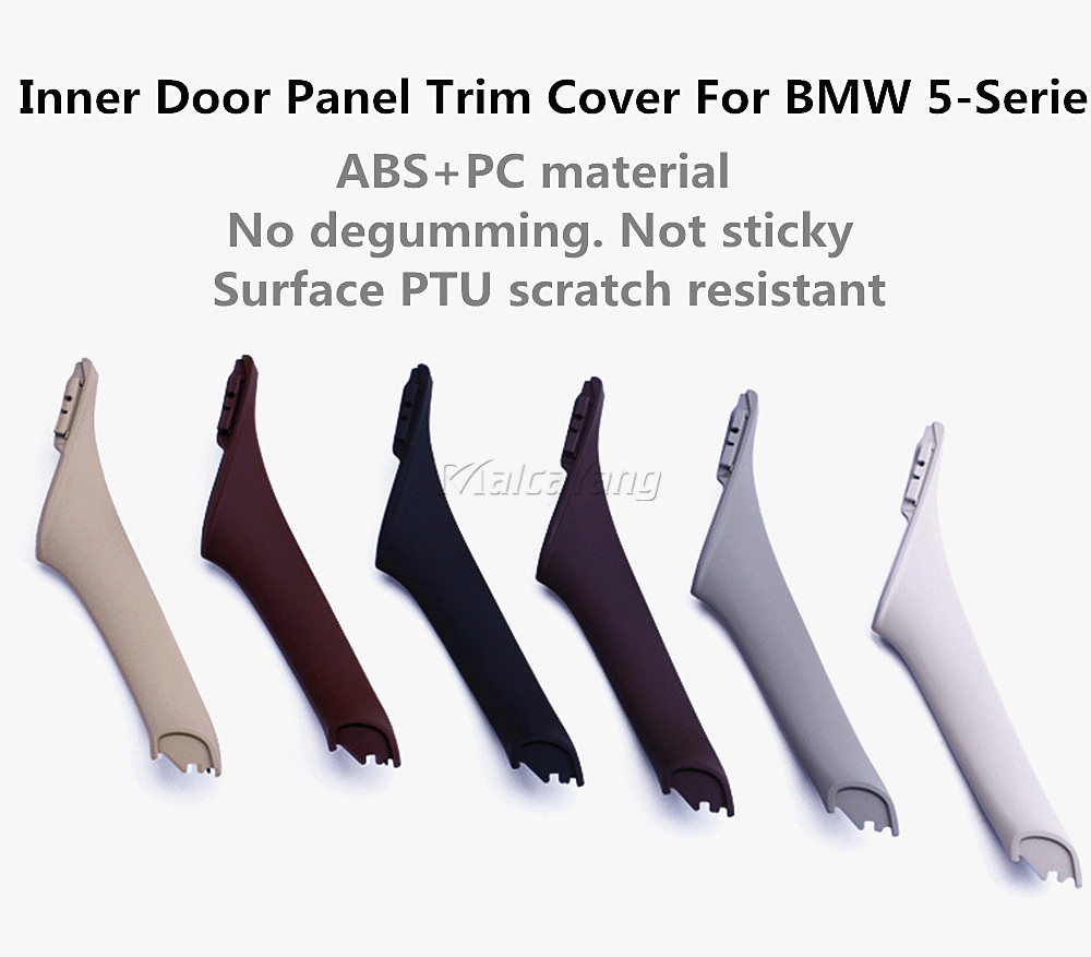 Series For F10 5 F11 Gray Beige Black Car Left Right Inside Interior Handle Inner Door Panel Pull Trim Cover LHD smile