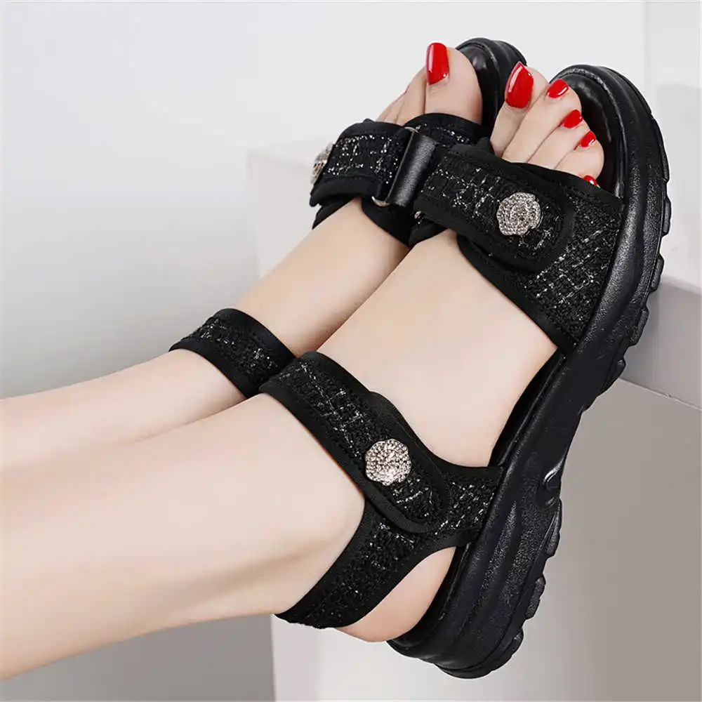 Number 37 Size 35 Slippers Black Women's Sandals 2024 New Shoes Sneackers For Women 2024 Sneakers Sports Deals Bascket