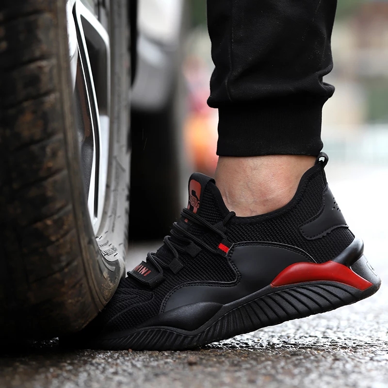 Women Indestructible Men Safety Work Shoes with Steel Toe Puncture-Proof Boot Lightweight Breathable Sneakers Dropshipping 9fdc