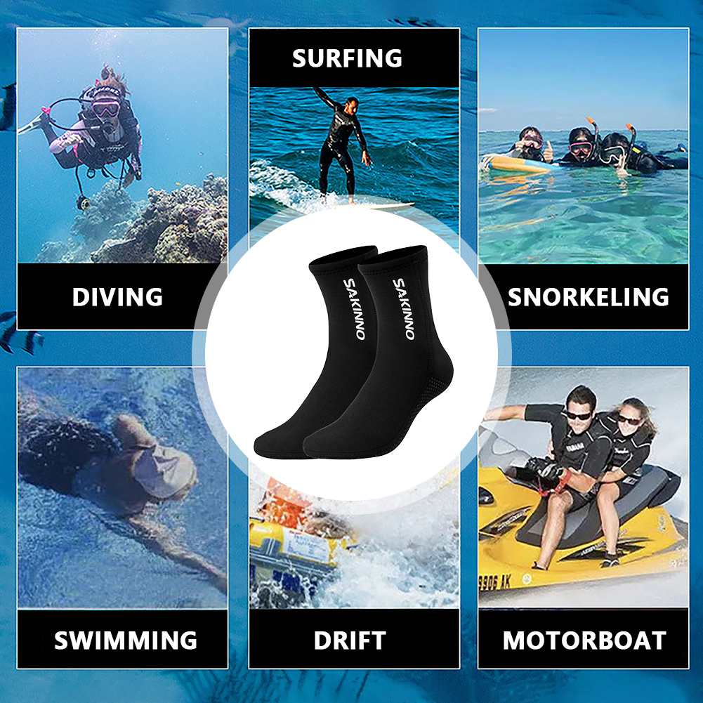 Unisex Diving Socks Anti Slip Neoprene Swimming Snorkeling Socks Wearable Portable Lightweight Scratch Resistant for Water Sport