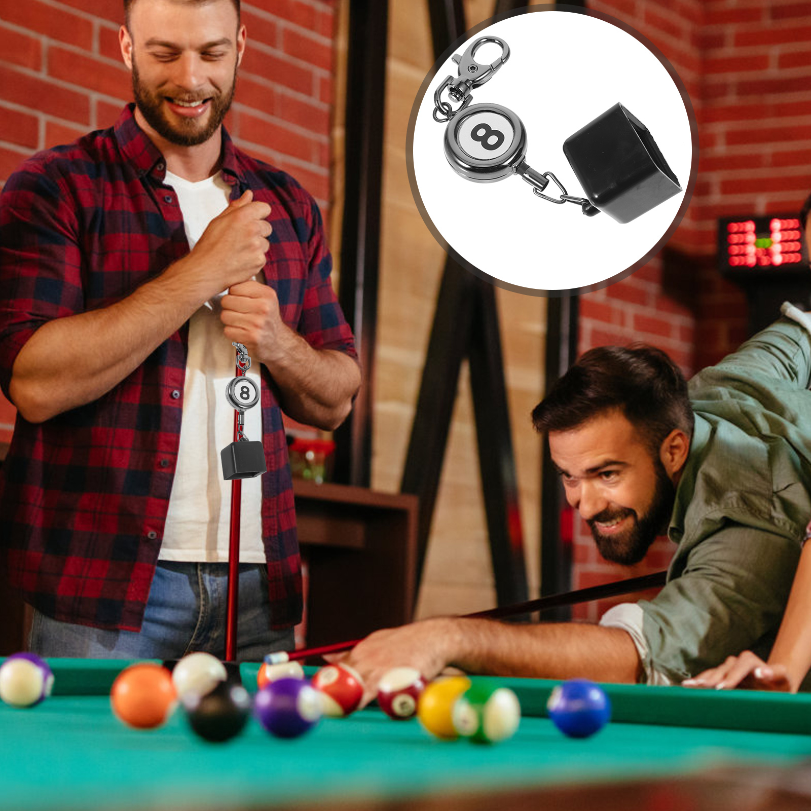 Tip Snooker Chalk Pool Cue Chalk Holder Billiard Accessory Protective Cover for Pool Cue Chalk smile