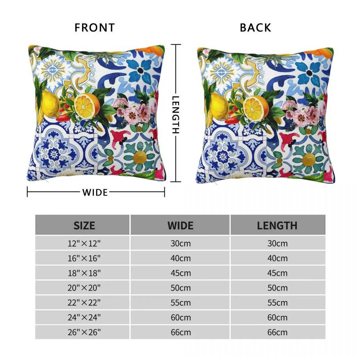 Sicilian tiles Mediterranean mosaics lemon shells cover mats sofa decorative mats M241113