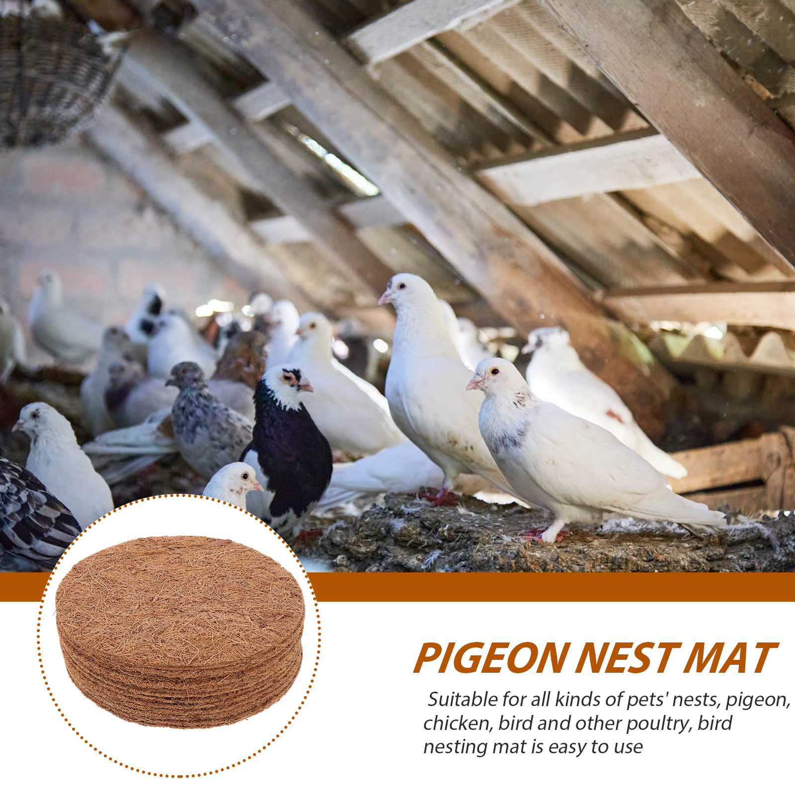 Nesting Pads Coconut Fiber Chicken Parrots Breeding Coop Bedding Bird Cage Mat Box Liners