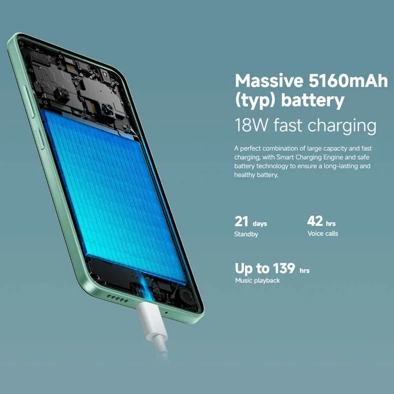 Global Version Xiaomi Poco C75 128GB/256GB Triple Camera 6.88 "Octa Core Helio G81-Ultra 21 days Stand by 42 hrs Voice calls