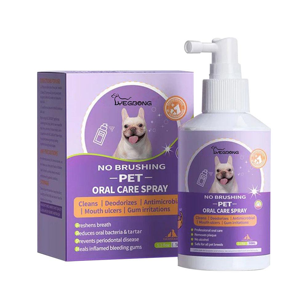 50ml Dog Cat Tooth Cleaner Spray Pet Mouth Pet Cleaner Deodorant Breath Fresh Breath Freshening Spray Pet's Oral Cleanse Ke D5D4