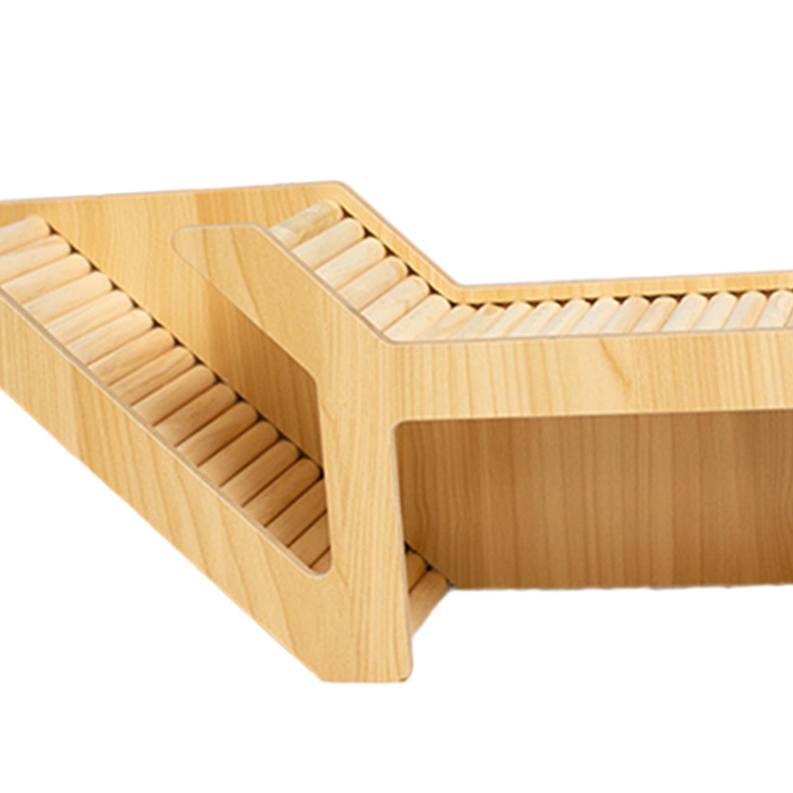 Washable Hamster Hideaway Wooden Hamster House with Climbing Ladder Small Pet Castle Home for Dwarf Mice Gerbils Small Pets