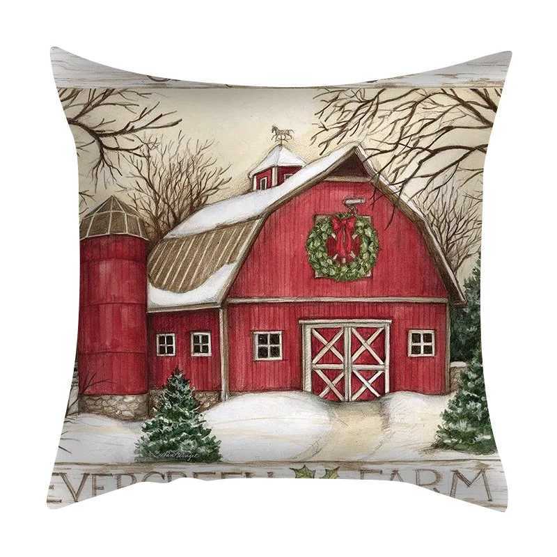Christmas Box Throwing Holiday He Decorates Soft Cushion Cover Cojines Decorates Para Sof poszewki na Poduszki M241113