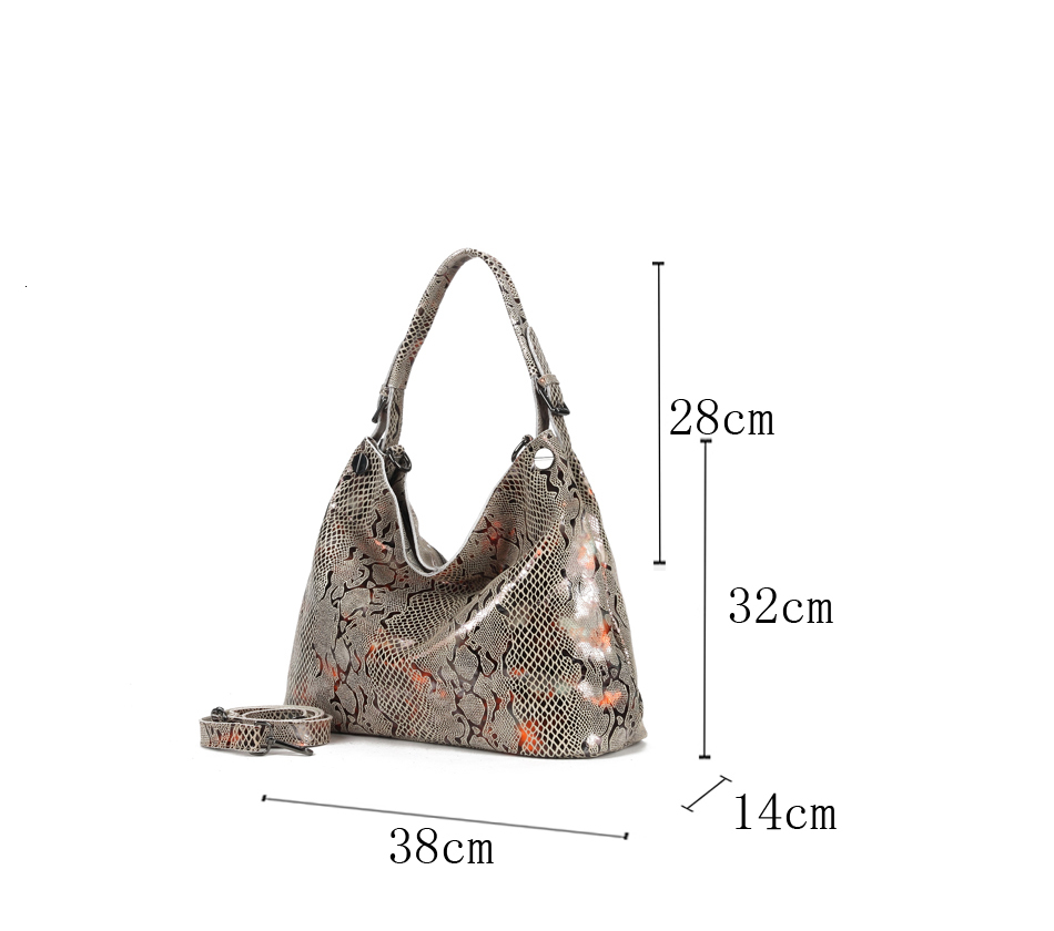 Female Genuine Shoulder Bags New Serpentine Emed Shiny Cross Body Real Cow Leather Handbags Women Gl08 Genuine Leather Serpentine BagVoyage