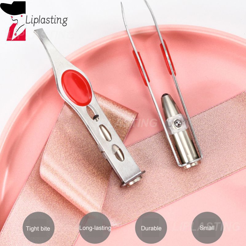 LED Lamp With Clip Eyebrow Tweezers Makeup Beauty Tools Hair Removal Clamp Mini Light Delicate Trimming smile