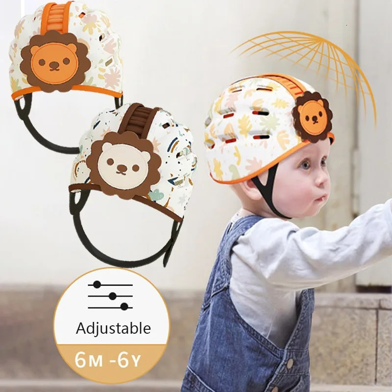 Adjustable Baby Helmet for Crawling Walking 6M-2T Anti Fall Kids Helmet Safety Caps born Children Cartoon Head Protector Hats 241112