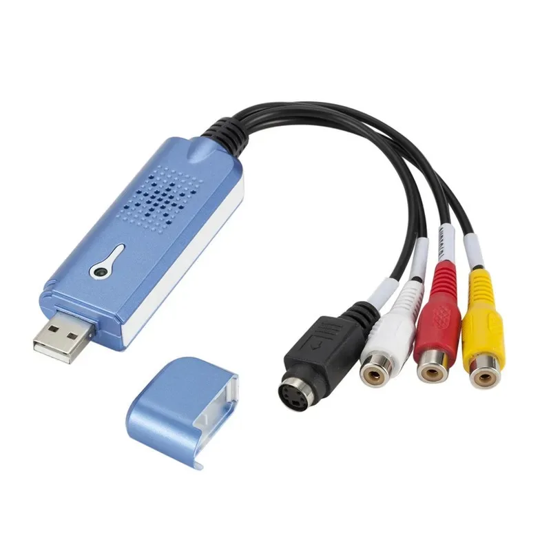 Plug Pc and Play 1 for Easycap USB 2.0 Easy Cap Audio Video Capture Adapter VHS DVR DVD TV Capture Card Converter Video Grabber smile
