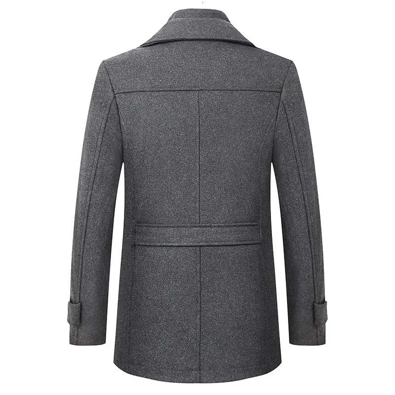 2024 Autumn Winter Middle-aged Coat Men Fashion Double Collar Cold-resistant Business Overcoat Thickened Wool Coat Men Clothing 241113