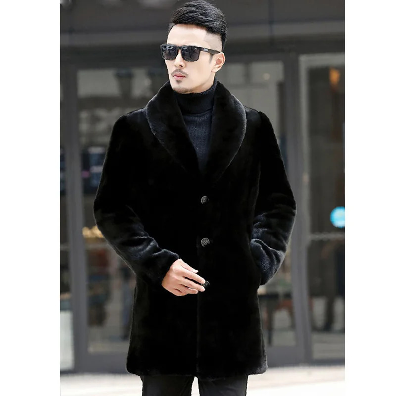 S-6XL size fashionable mens winter jacket black gray warm mint velvet mens jacket loose outdoor sports casual fur park 241112