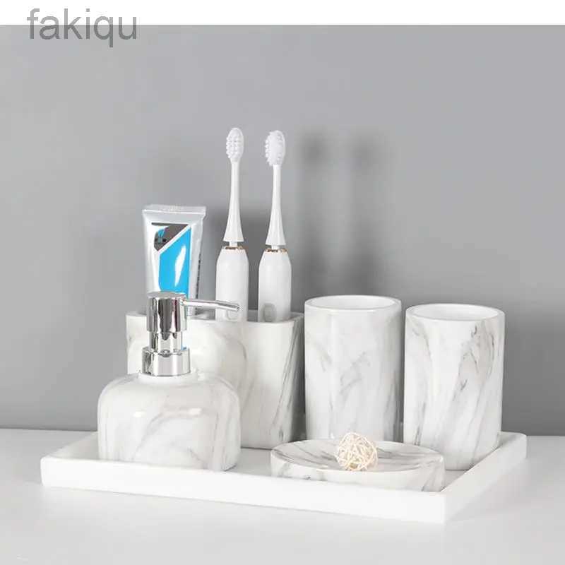 Toothbrush Sanitizer Resin Lotion Bottle Soap Dish Mouthwash Cups Trays Wash Set Creative Home Bathroom Set Toothbrush Holder Hand Sanitizer Bottles 2