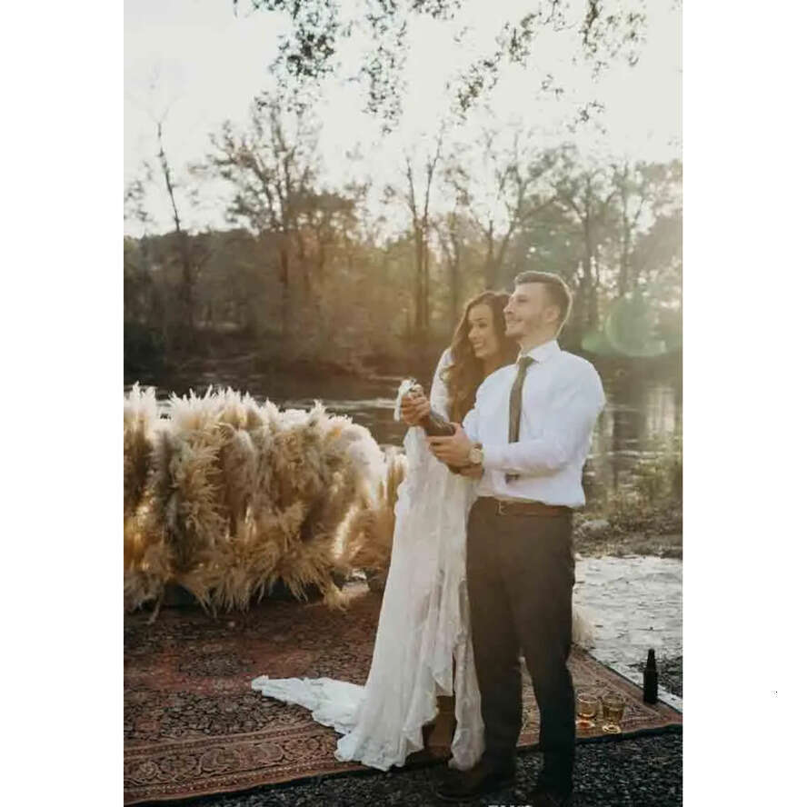 Lace Bohemian A E Dresses Long Sleeve Chiffon Or Length Side Split Beach Boho Wedding Dress Bridal Gowns Vestidos De Noiva