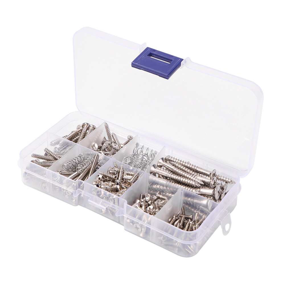 226pcs Guitar Screws Kit for Pickguard Back Plate Mount Bolts with Storage Box for Electric Guitar Accessories