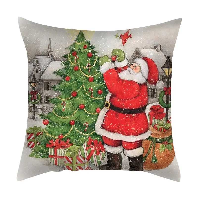 Christmas Box Throwing Holiday He Decorates Soft Cushion Cover Cojines Decorates Para Sof poszewki na Poduszki M241113