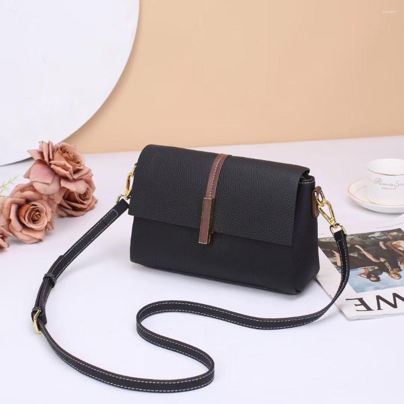 Bag T Pattern First Layer Cowhide Small Square 2024 Fashion Western Style Women's Trendy Crossbody Shoulder 8571