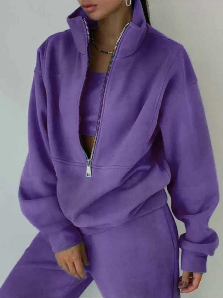 2024 New Fashion Tracksuit Set Stylish Autumn And Winter Comfortable Warm Two-piece Sets For Sports Casual Womens ClothingX241112