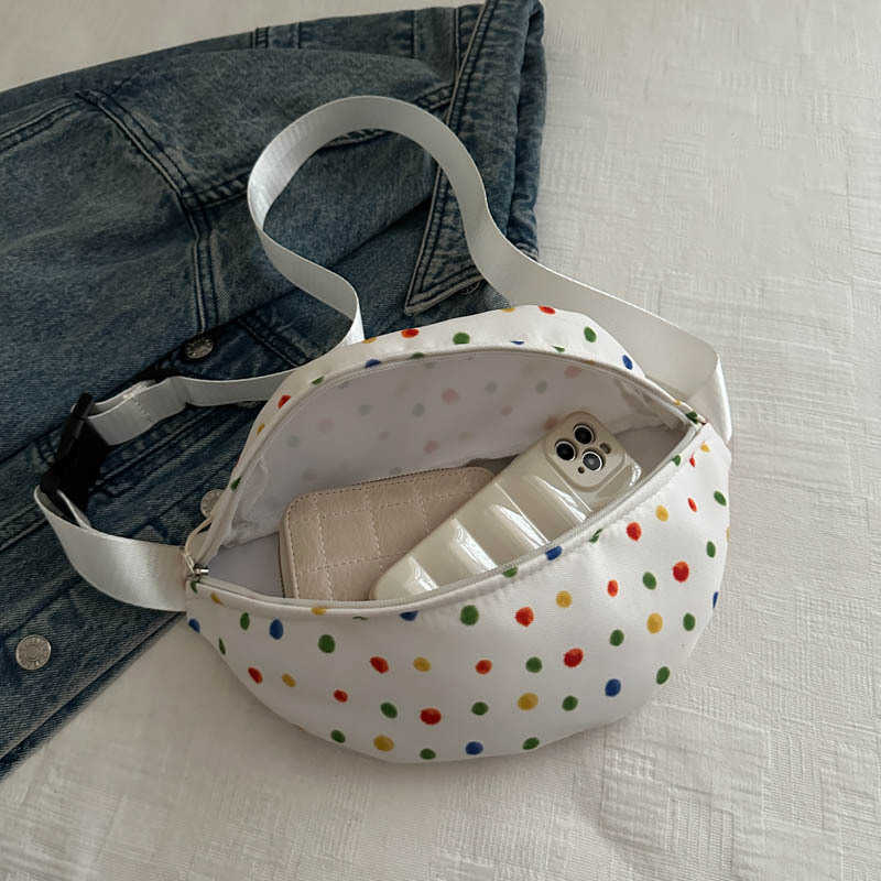 New Rainbow Wave Point Women's Small Chest Bag Mobile Wallet Casual Fashion Simple Underarm Versatile Chest Bag