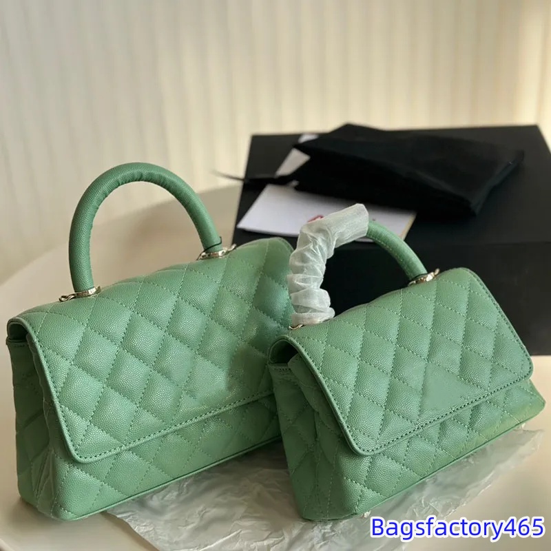 Designer Bag With Handle Caviar Shoulder Bag Flap Totes 19/24cm Diamond Lattice Gold Hardware Removable Matelasse Chain Women Cross Body Handbag Luxury Coin Purse