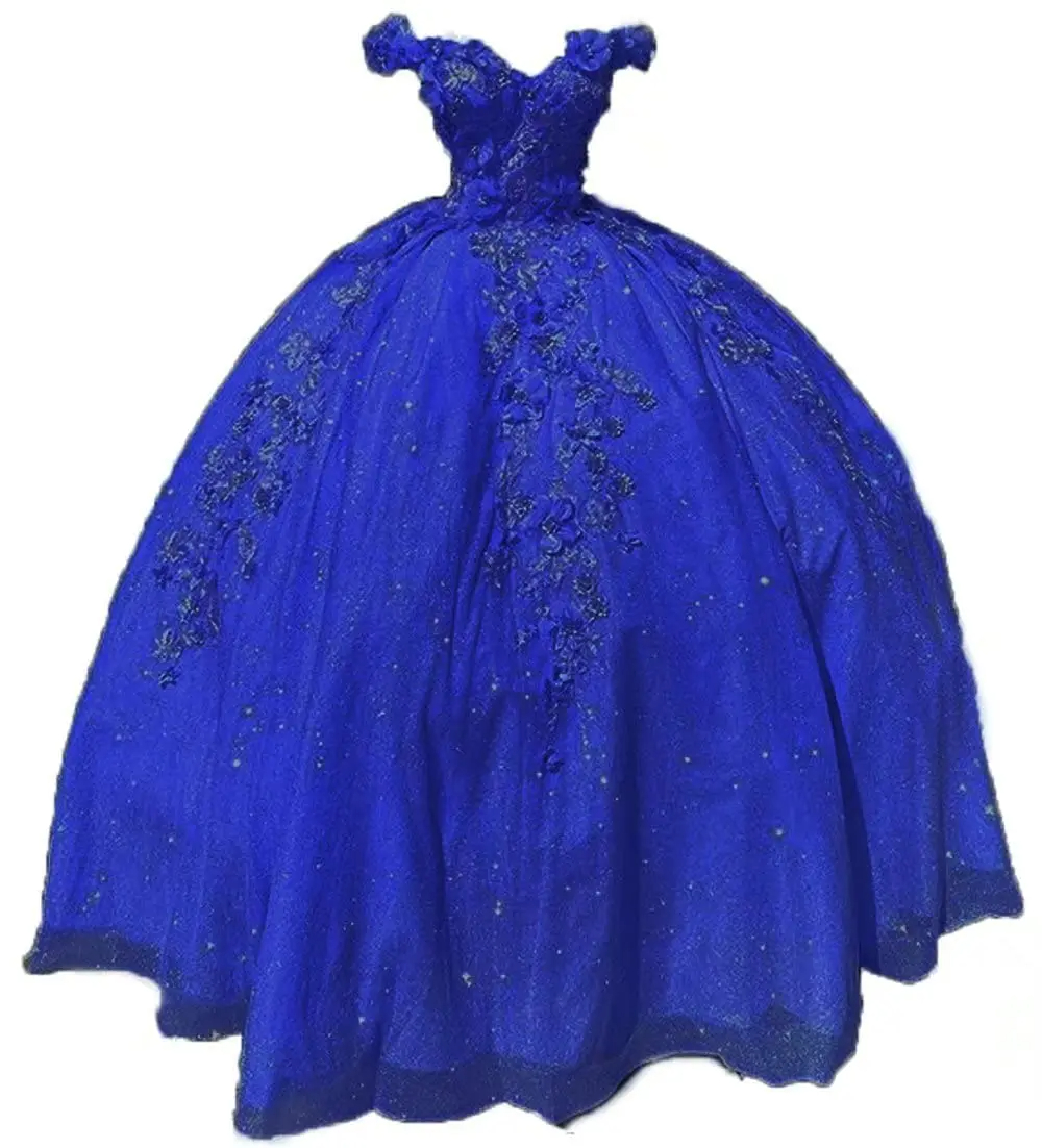 Quinceanera Dresses Glittering Off Shoulder Ball Gown with Appliques Sweet 16 Debutante Party Birthday Vestidos De 15 Anos