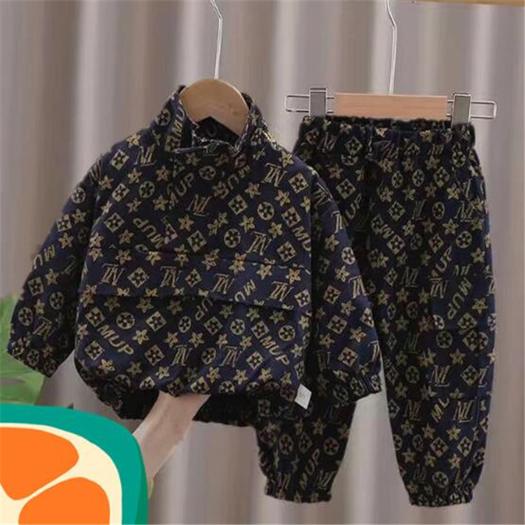 Children Clothing Sets Designer Boy Girl Clothes Boutique Toddler Baby Outfits Fashion Print Splicing Coats and Pants Kids Bebes Jogging Suits Tracksuits