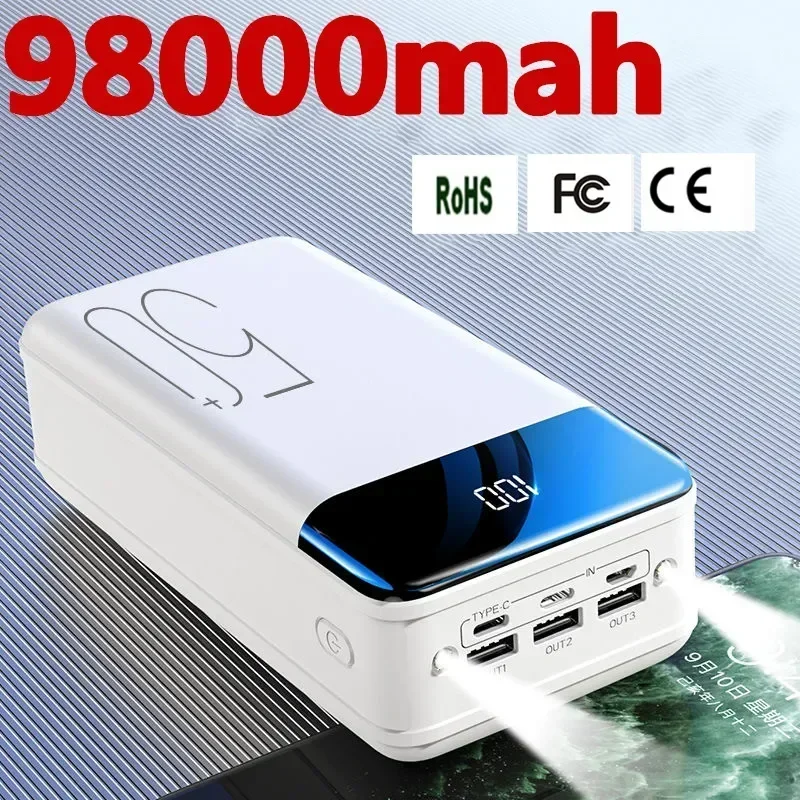 Whigh-quality 100%genuine Fast Charging100000mah/98000mahpower Banklargecapacity Mobilepower Universal 5v2.1a Fastcharging