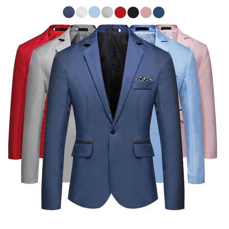 Fashionable mens casual business jacket ultra-thin fit dress jacket wedding dress jacket fashionable cocktail party set jacket M241112