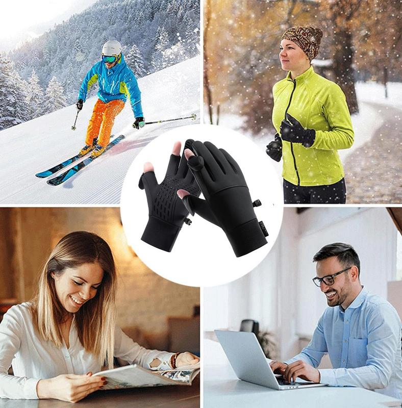 Winter Gloves Fishing Waterproof Comfortable Ski Gloves Outdoor Activities Supplies Winter Gloves For Riding Skiing smile
