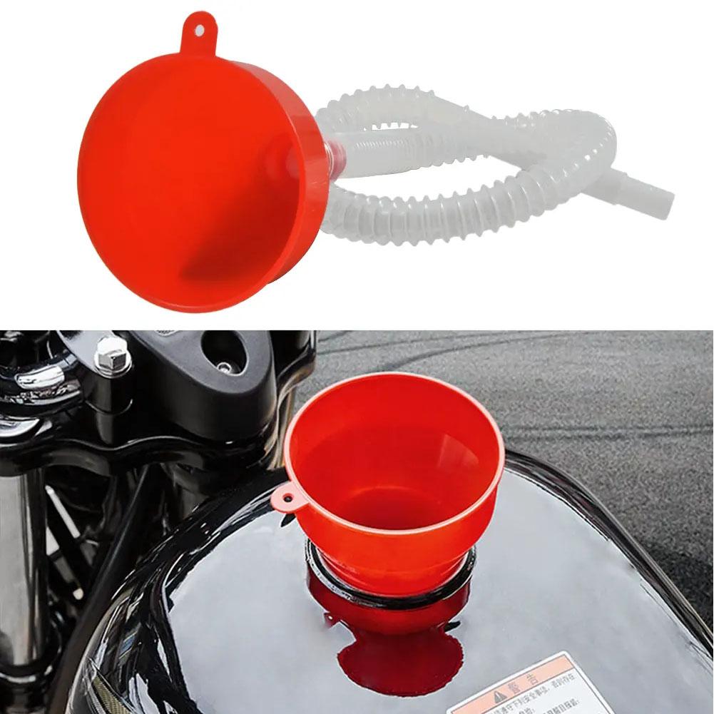Universal Car Refueling Funnel Detachable Hose Gasoline Plastic Filling Additive Motorcycle Truck Oil Oil Vehicle Engine Fu Z2t0