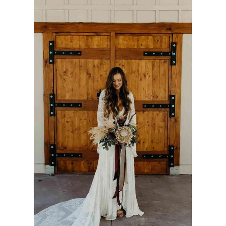 Lace Bohemian A E Dresses Long Sleeve Chiffon Or Length Side Split Beach Boho Wedding Dress Bridal Gowns Vestidos De Noiva