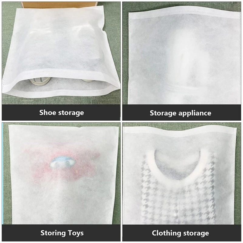 50 pieces of non-woven dust-proof shoe bags wardrobe storage drawers 241113