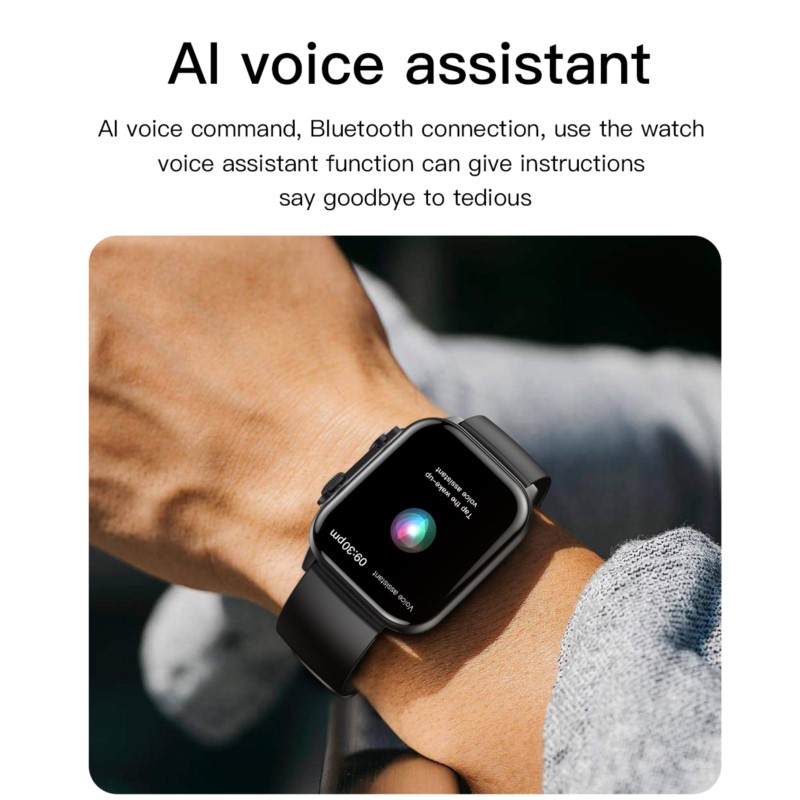 Screen Ultra AMOLED 2024 Smart Watch Always Show Time Bluetooth Call Series 9 ddmysmile High Refresh Rtae NFC Smartwatch Sports Watches Smile