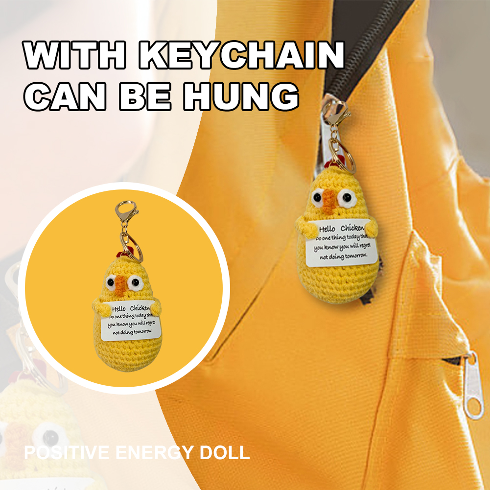 Keychain Cucumber Pickled Handmade Emotional Support Handmade Crochet Potato Pickle Knitting Doll Keyring Birthday Holiday Gifts smile