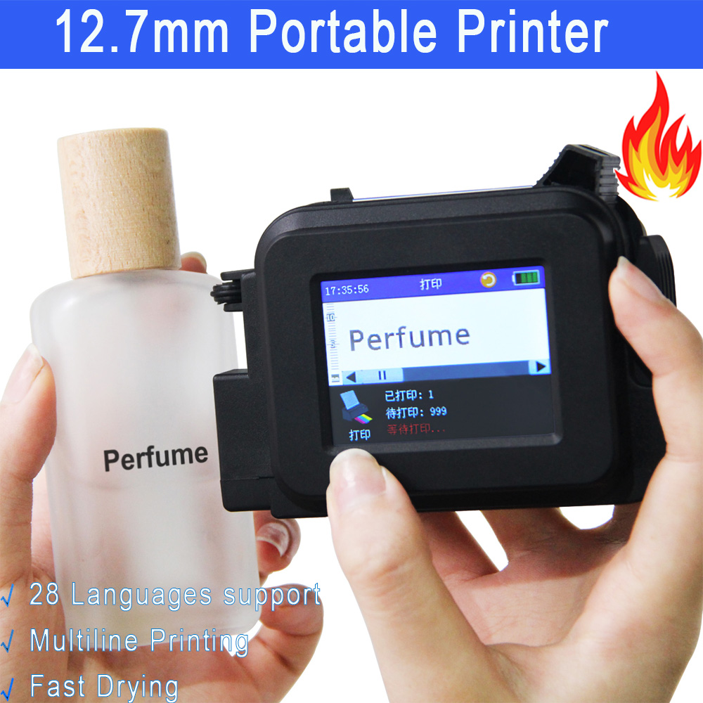 2025 Label 12.7mm Printer Handheld Inkjet Printer QR Bar Batch Code Date Number Expiry Date Coding hine Portable