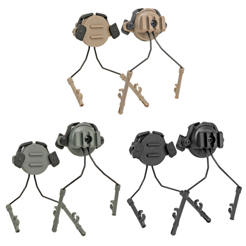 Tactical Headset Rail Adapter Headset Holders Headphone Mount Stand For 19-21mm Helmet Rail Helmet Airsoft Military Earmuff Hold