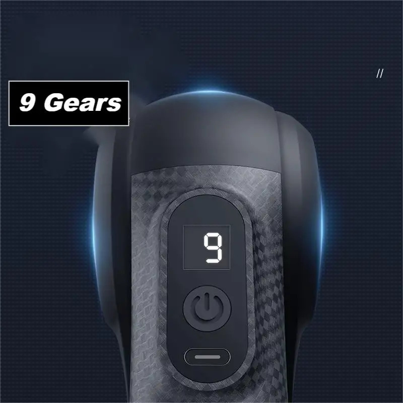 9-head 9-level professional full fitness massage gun mini golden triangle long standby Bobbito massage gun 241112