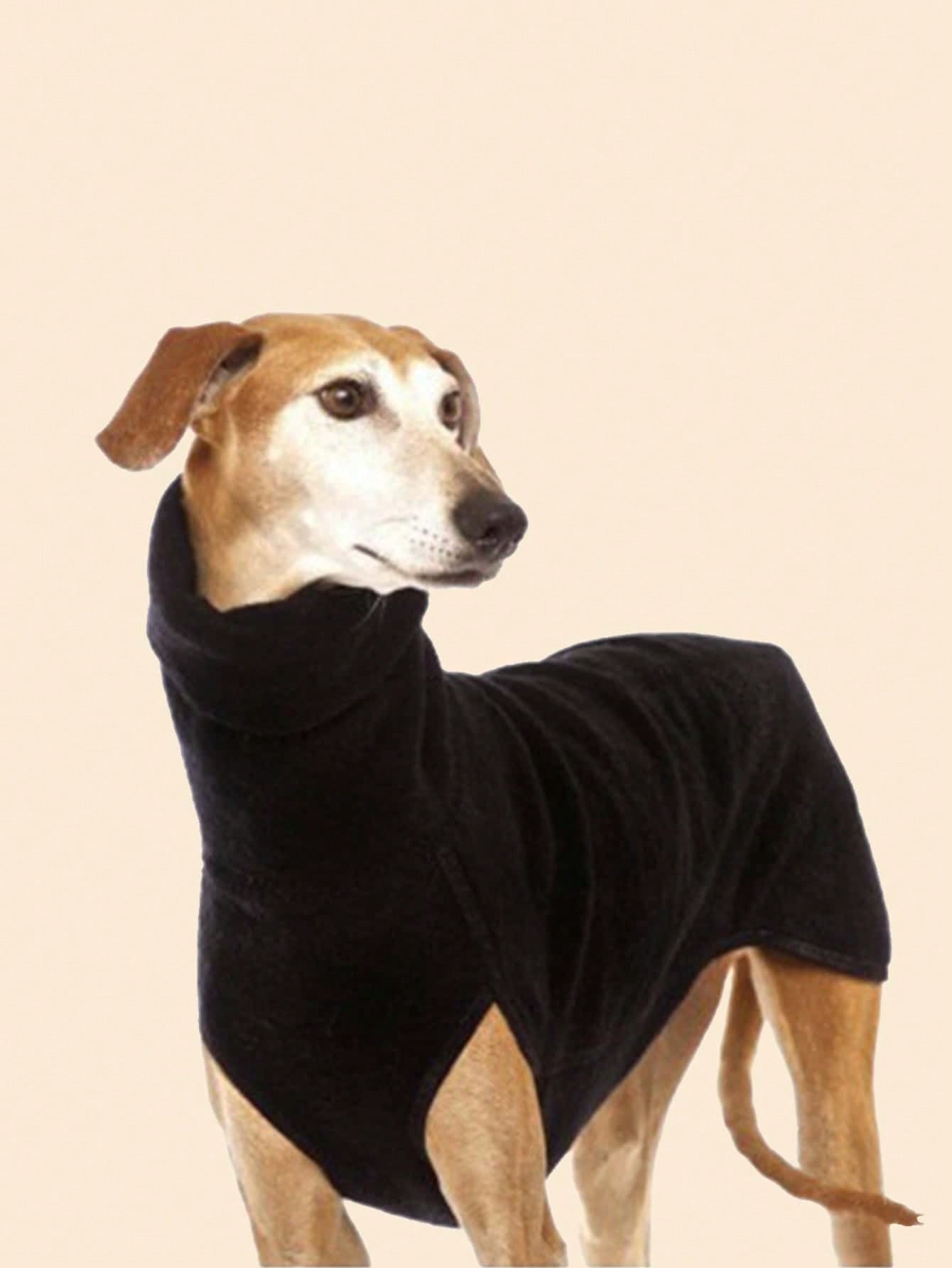 Greyhound Clothes, Dog Winter Coat Pajamas Onesies Turtleneck Stretch Greyhound Apparel Pet Clothes Coat Outfit for Medium, Lar