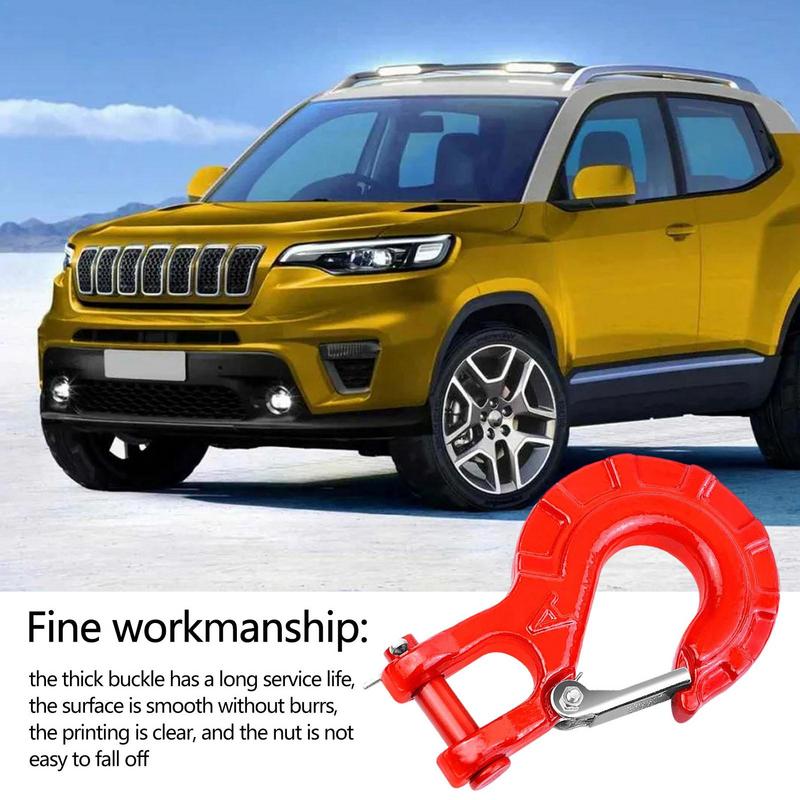 Winch Latch Automobile Rescue Hook Trailer Hook Load Supporting Structure Hook Forged Steel Winch Cable Hook Tractor Hitch tools smile