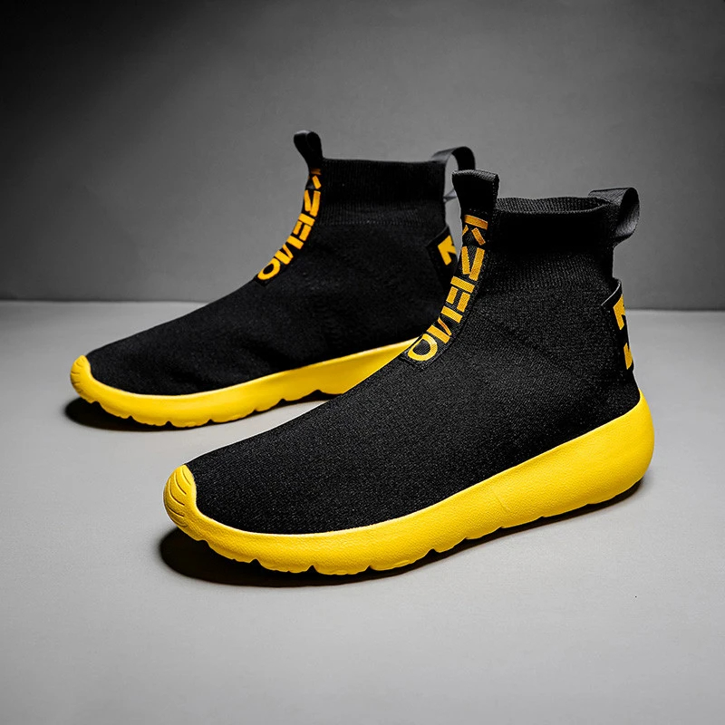 Men Casual Shoes Lightweight Sock Sneakers Breathable Mesh Walking Footwear Men Comfort Four Seasons Shoes Zapatillas Hombre