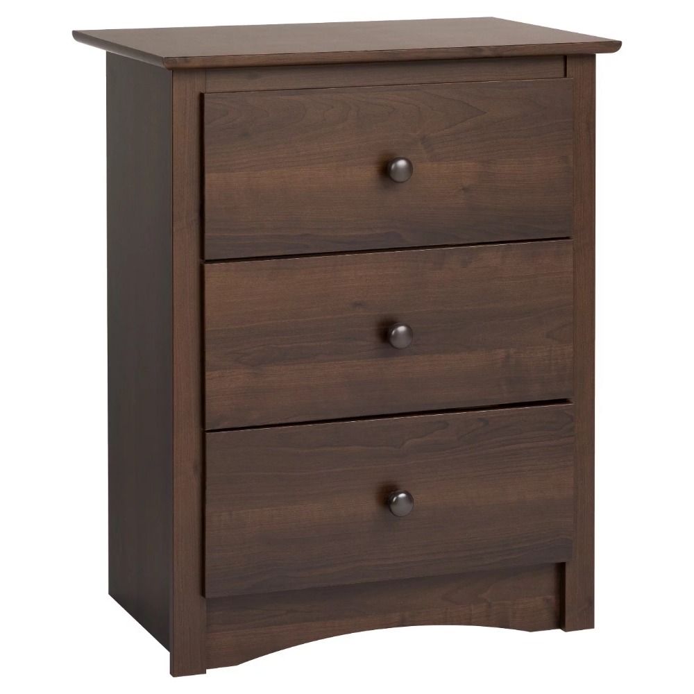 Fremont Classic Tall 3-Drawer Bedroom Nightstand Luxury Brand Bag Espresso Freight Free Comfortable Furniture Bedroom Bed Table