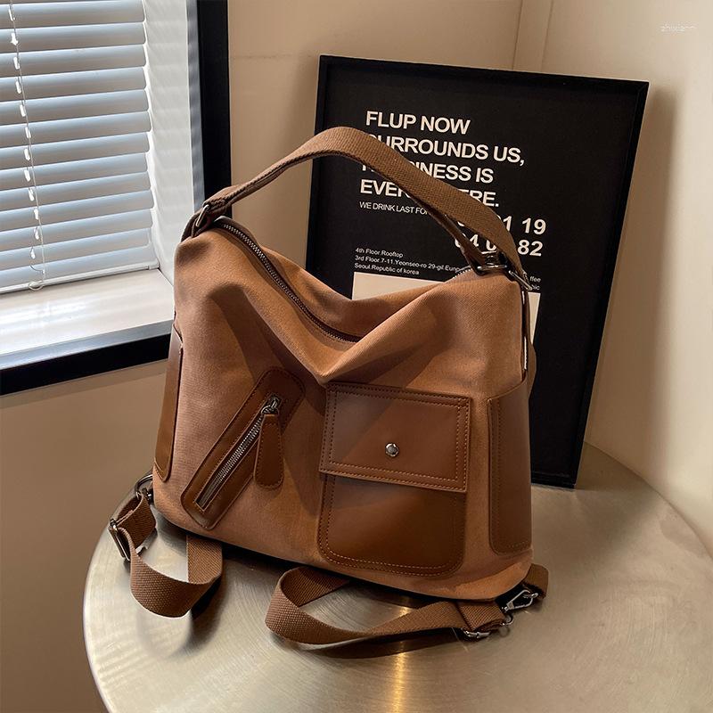 2025S designer Korean Style Canvas Tote Bag for Women - Large Capacity Shoulder Messenger Backpack Handbag shoulder women bag crossbody bag