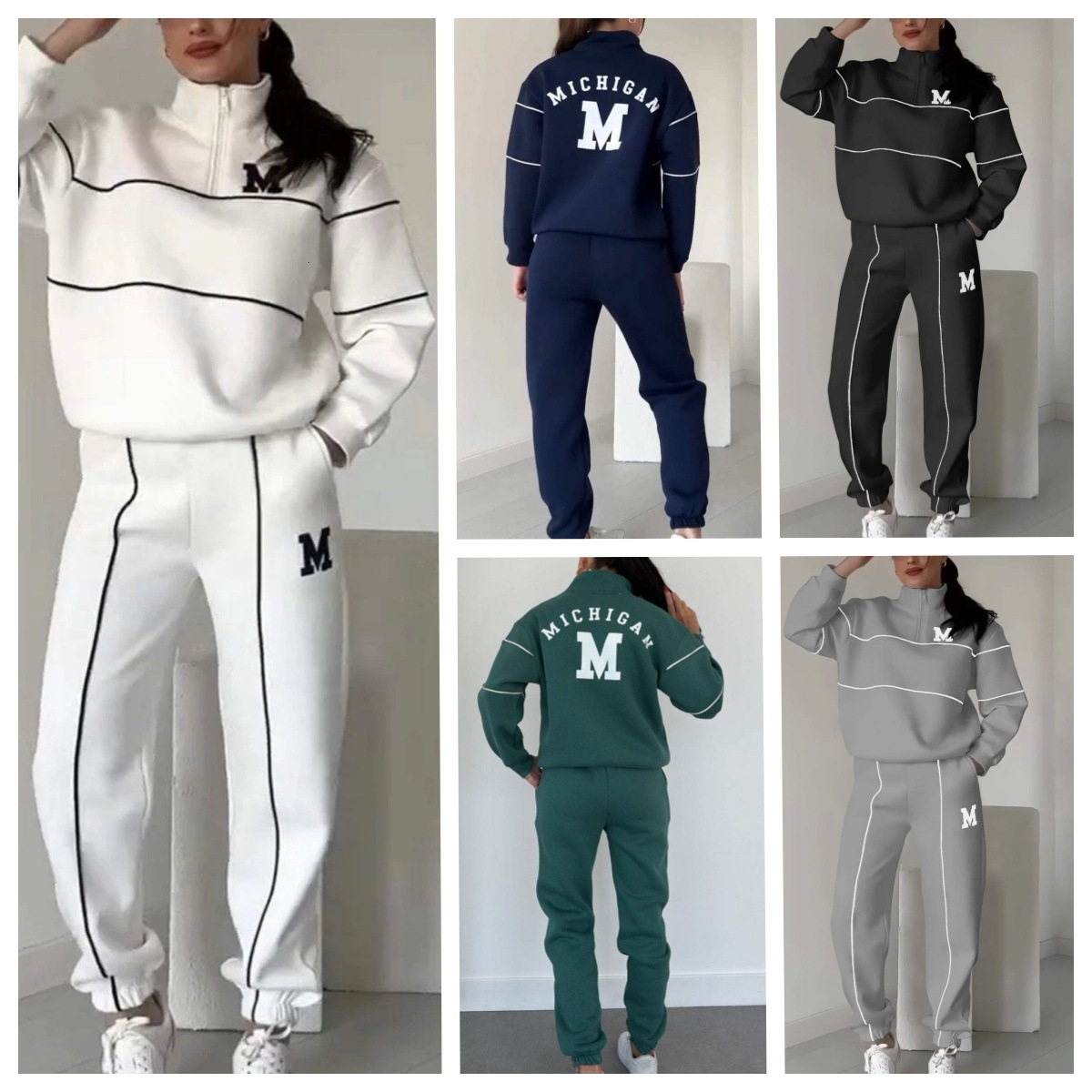 tracksuit women 2024 autumn/winter new hoodie letter long sleeve pants casual sports set