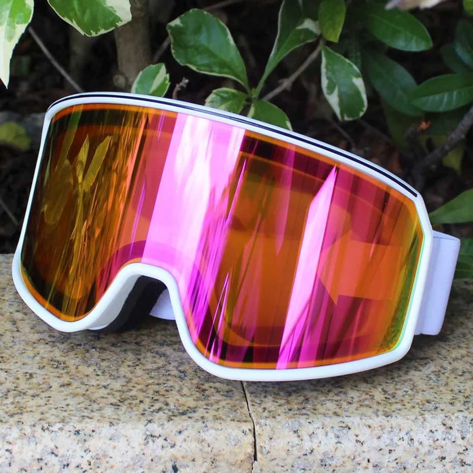 UV400 Anti-fog Doub Layers Ski Goggs Big ns Ski Glasses Mask Skiing Snow Snowboard Eyewear Mirror Goggs for Men WomenXJ241112
