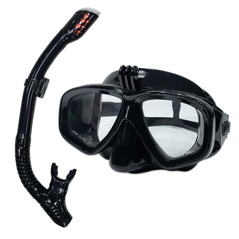 Diving Soft Mask Professional Waterproof Silicone Glasses UV goggles Adult Snorkel Set Scuba Diving Supplies Snorkeling Sets smile